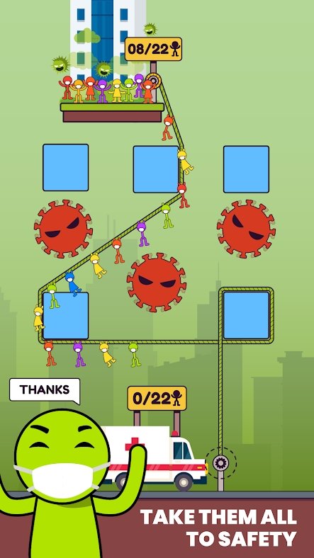 病毒攻擊繩索救人（Virus Attack）