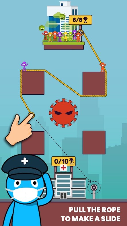 病毒攻擊繩索救人（Virus Attack）