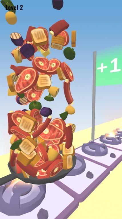 美食顛勺跑酷3d(Food Flip 3D)