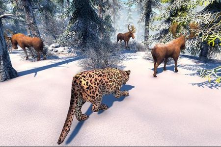 北極豹家族雪林模擬（Arctic Leopard Family Snow Forest Sim）