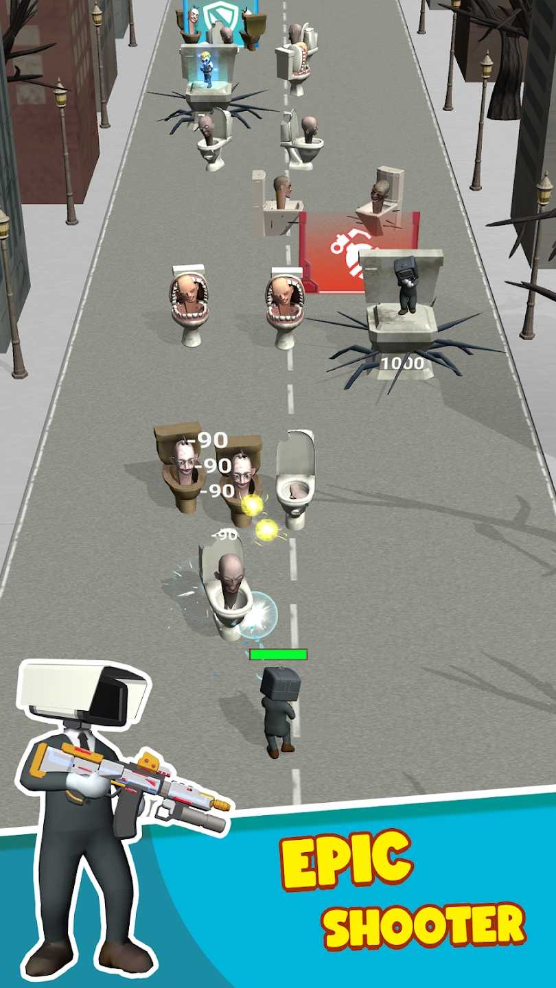 廁所怪物奔跑射手（Toilet Attack Monster Survival）