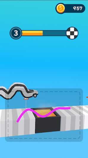 畫線難題蛇形汽車