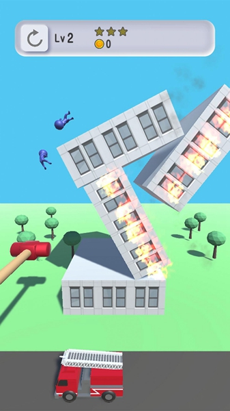 錘子建筑營救最新版（FlickBuildingRescue）