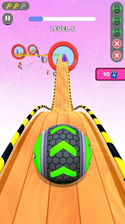 天空滾動球沖刺