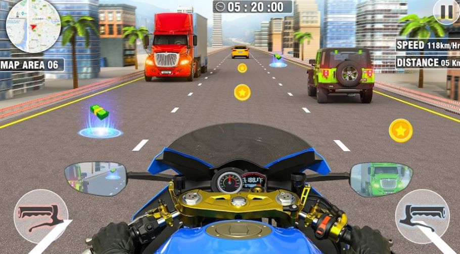 公路摩托車騎手駕駛