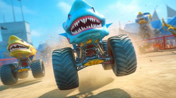 怪物頭卡車競速（Muscle Monster Truck Stunt Games）