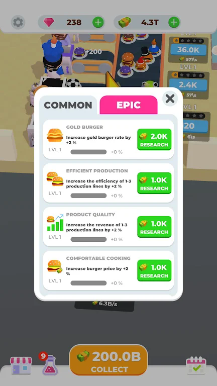 漢堡生產(chǎn)放置工廠(Burger IncIdle Factory Game)