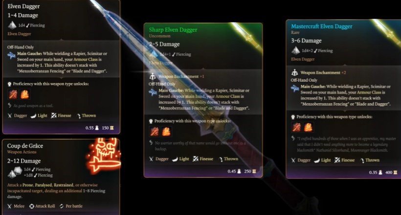 博德之門3精靈武器匕首MOD