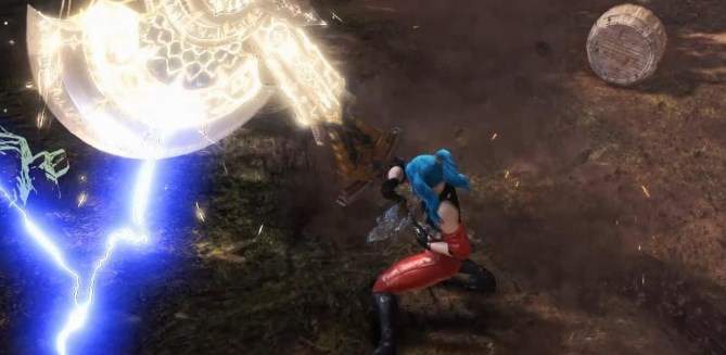 怪物獵人世界冰原盾斧攻擊特效MOD