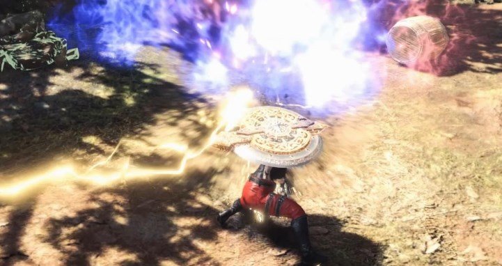 怪物獵人世界冰原盾斧攻擊特效MOD