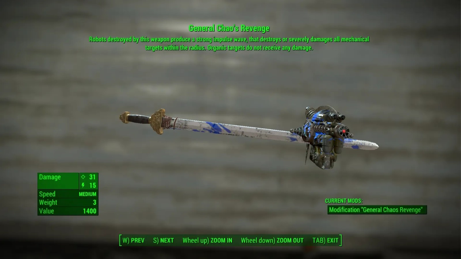 輻射4原版獨特武器重制版mod