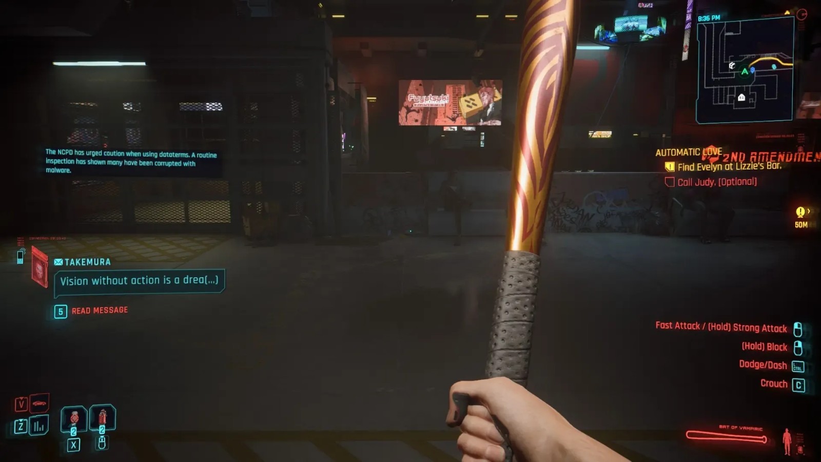 賽博朋克2077吸血鬼球棒MOD